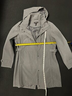 Kirkland Signature Gray Hooded Trench Coat